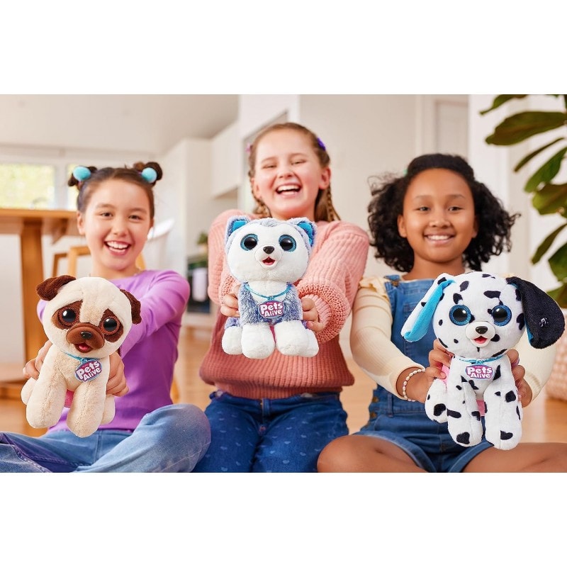 Jucarie de plus surpriza, Pets Alive, Catelus interactiv, Pooping Puppies