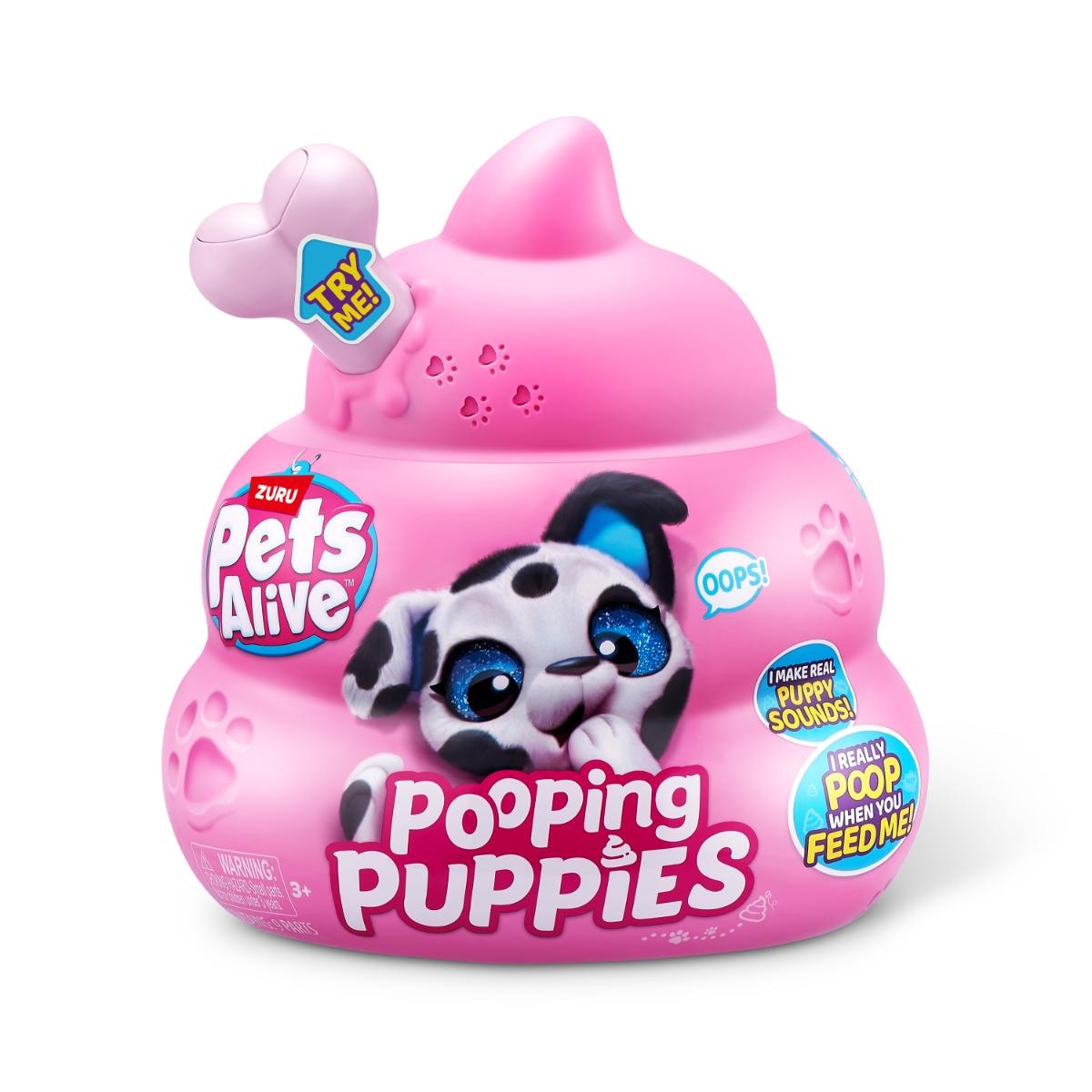 Jucarie de plus surpriza, Pets Alive, Catelus interactiv, Pooping Puppies