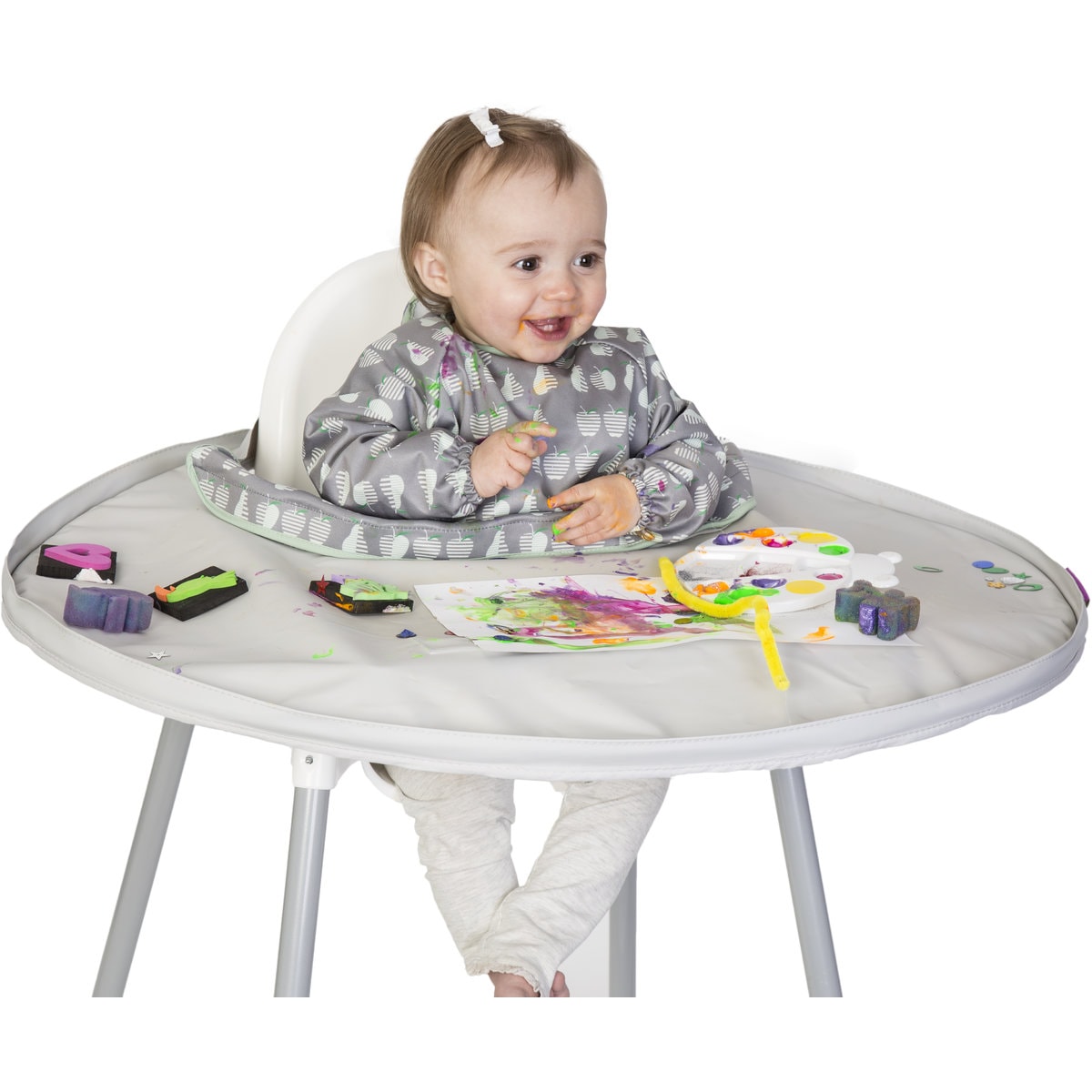 Kit de hranire, Tidy Tot, Baveta si tava, Fructe vesele