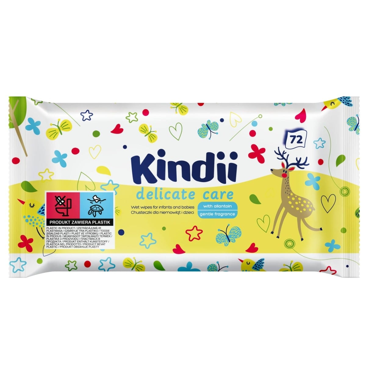 Servetele umede, Kindii Baby Delicate Care, 72 buc