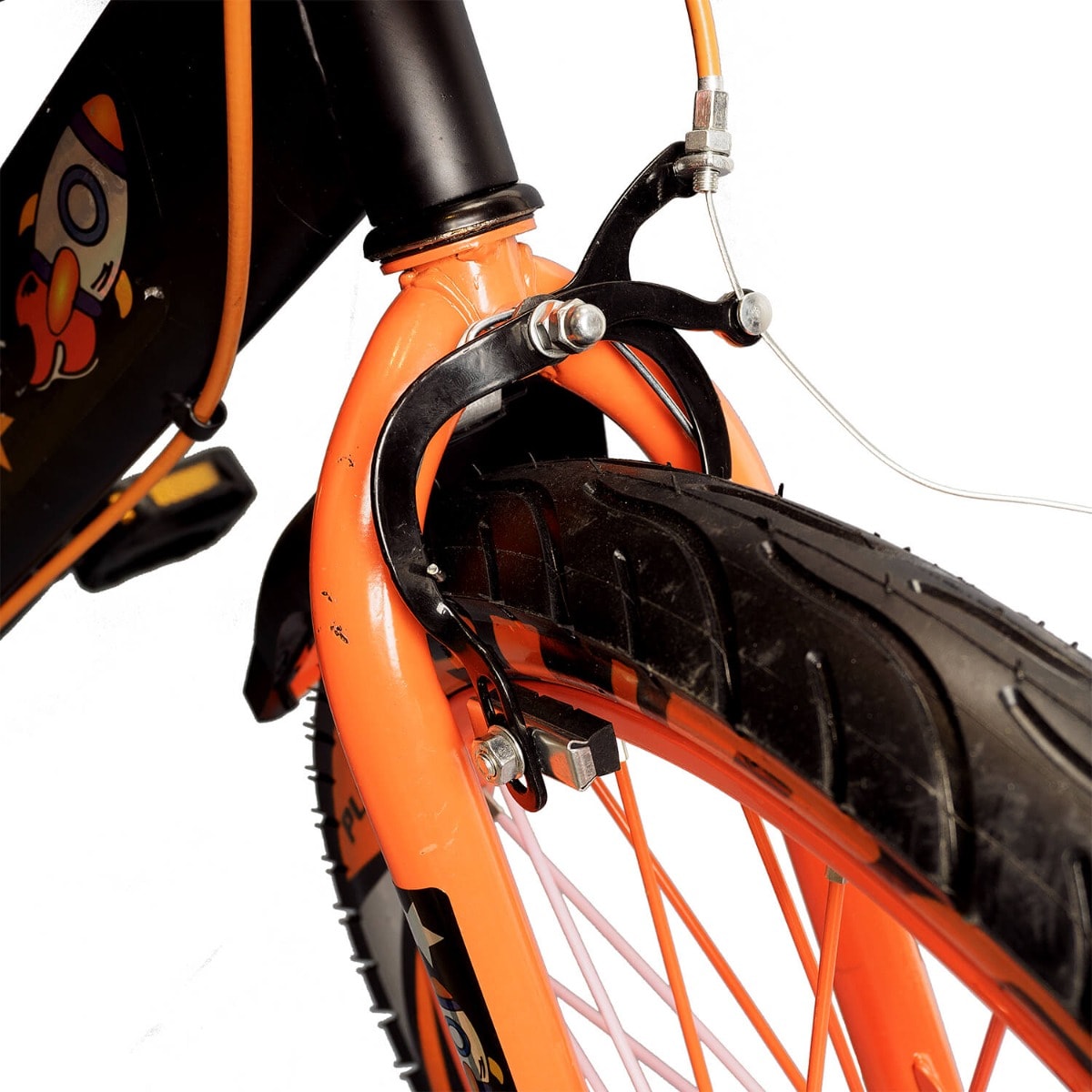 Bicicleta cu roti ajutatoare si bidon pentru apa Nova II, Action One, 18 inch, Portocaliu