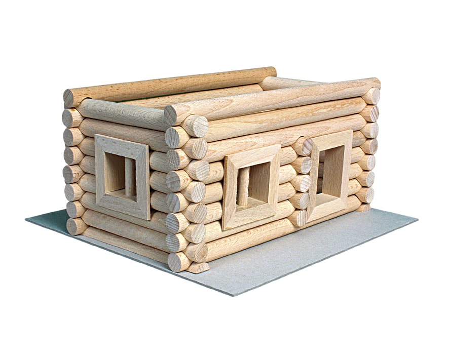 Set de constructie arhitectura, Walachia, Vario Suitcase, 72 piese din lemn