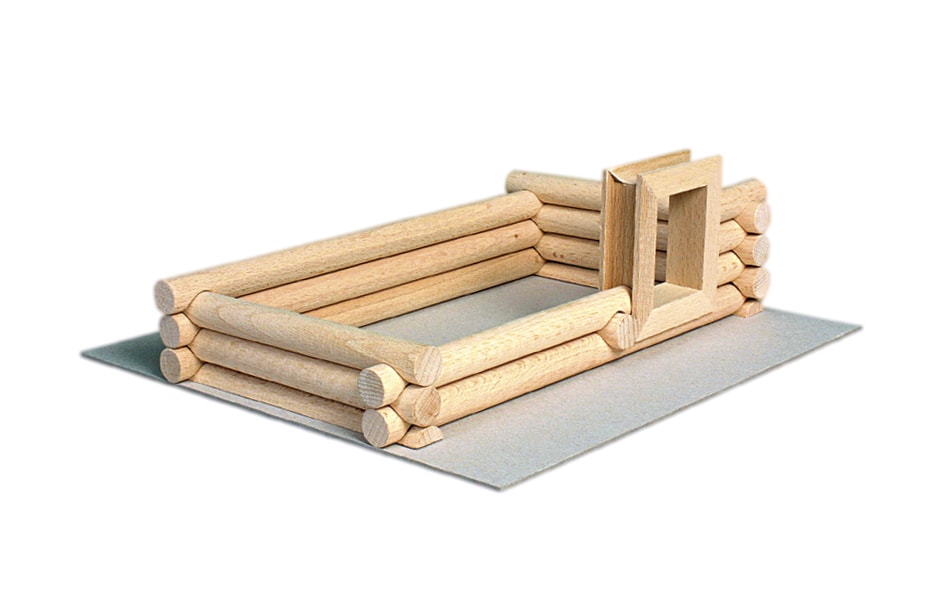 Set de constructie arhitectura, Walachia, Vario Suitcase, 72 piese din lemn