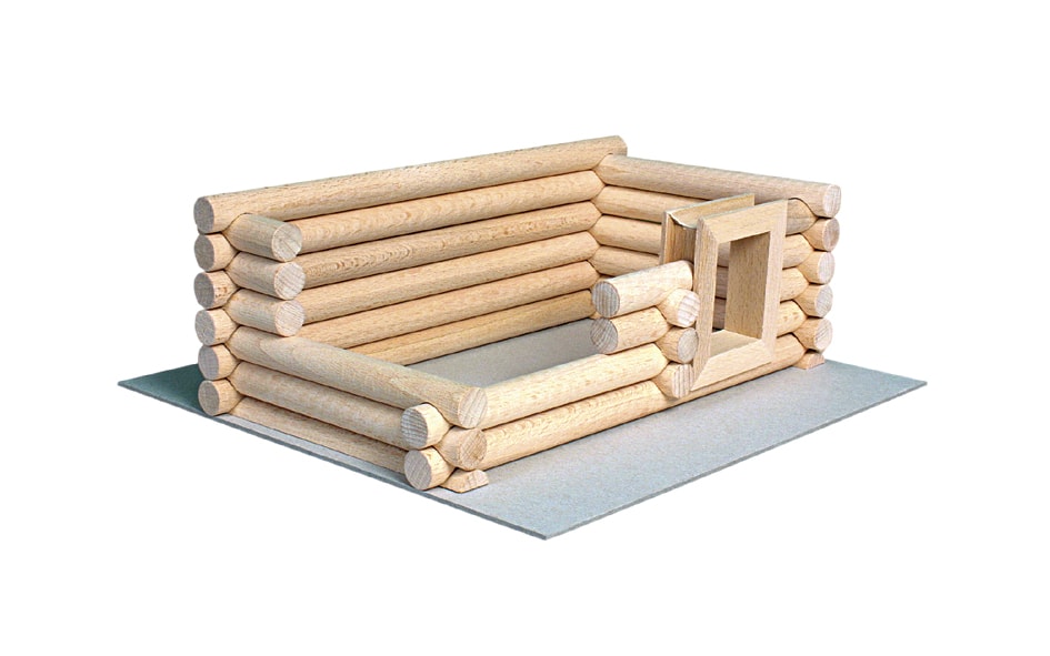 Set de constructie arhitectura, Walachia, Vario Suitcase, 72 piese din lemn