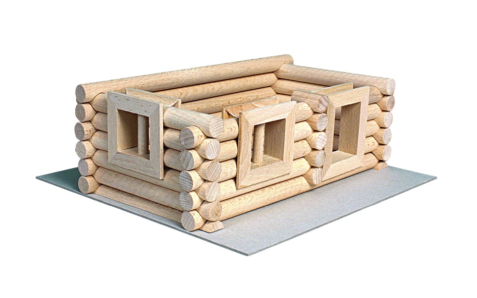 Set de constructie arhitectura, Walachia, Vario Suitcase, 72 piese din lemn