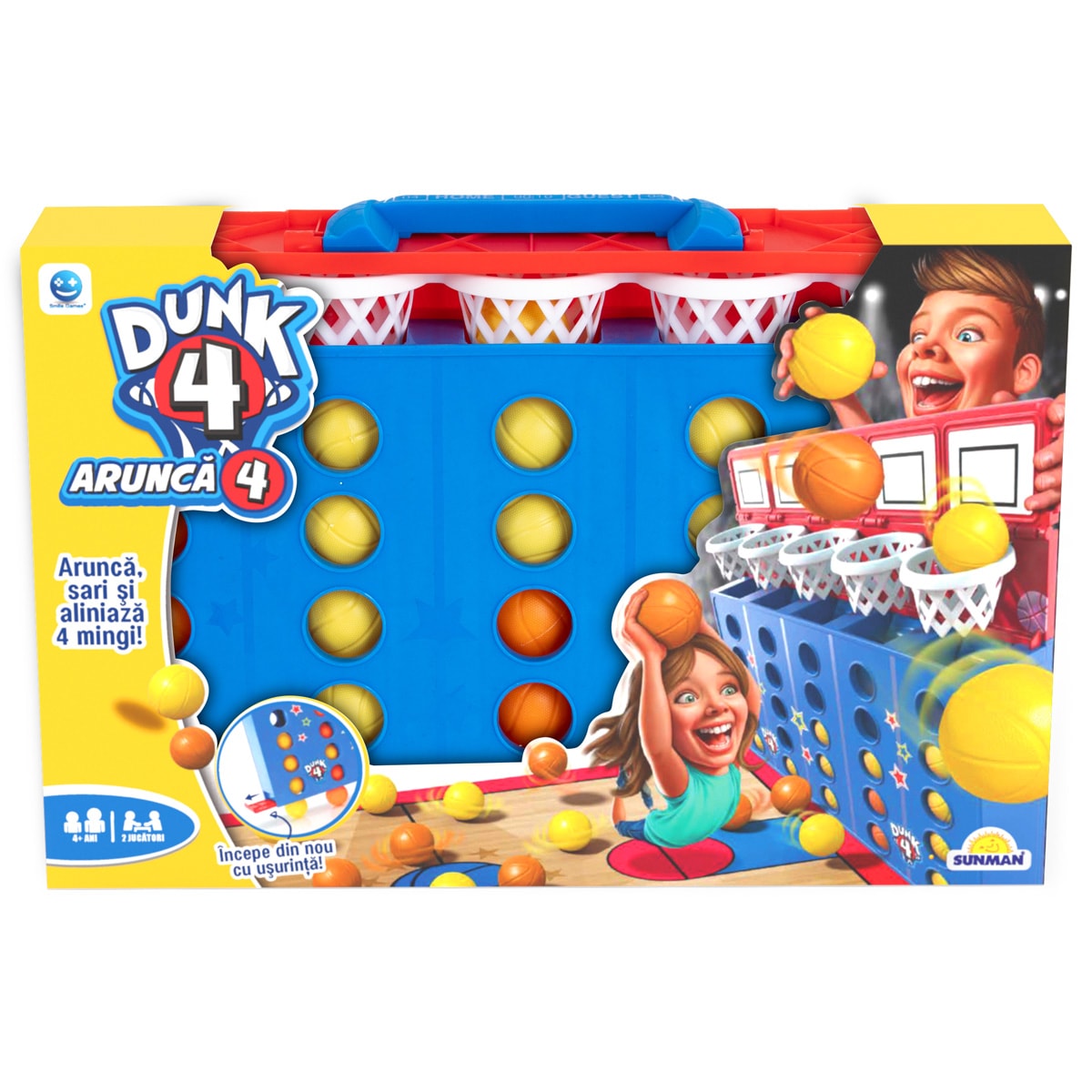 Joc de indemanare cu bile, Smile Games, Arunca 4