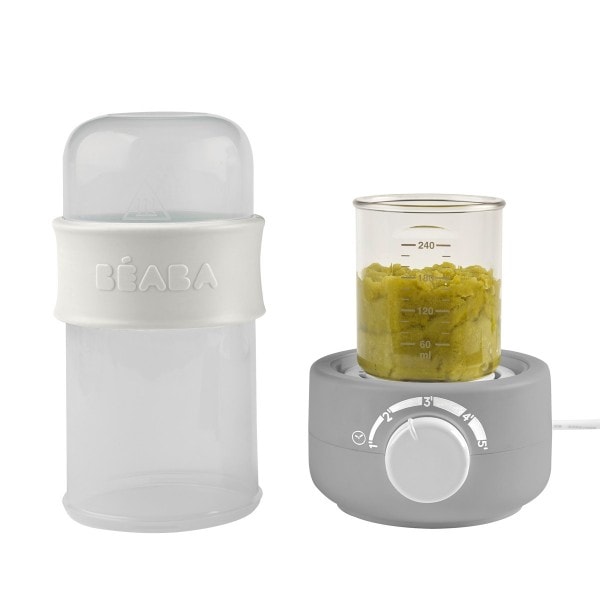Incalzitor biberoane si sterilizator Beaba Baby Milk Second, Gri