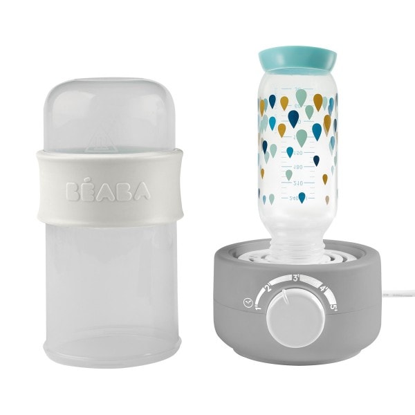 Incalzitor biberoane si sterilizator Beaba Baby Milk Second, Gri