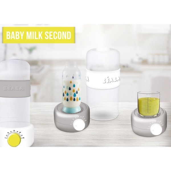 Incalzitor biberoane si sterilizator Beaba Baby Milk Second, Gri
