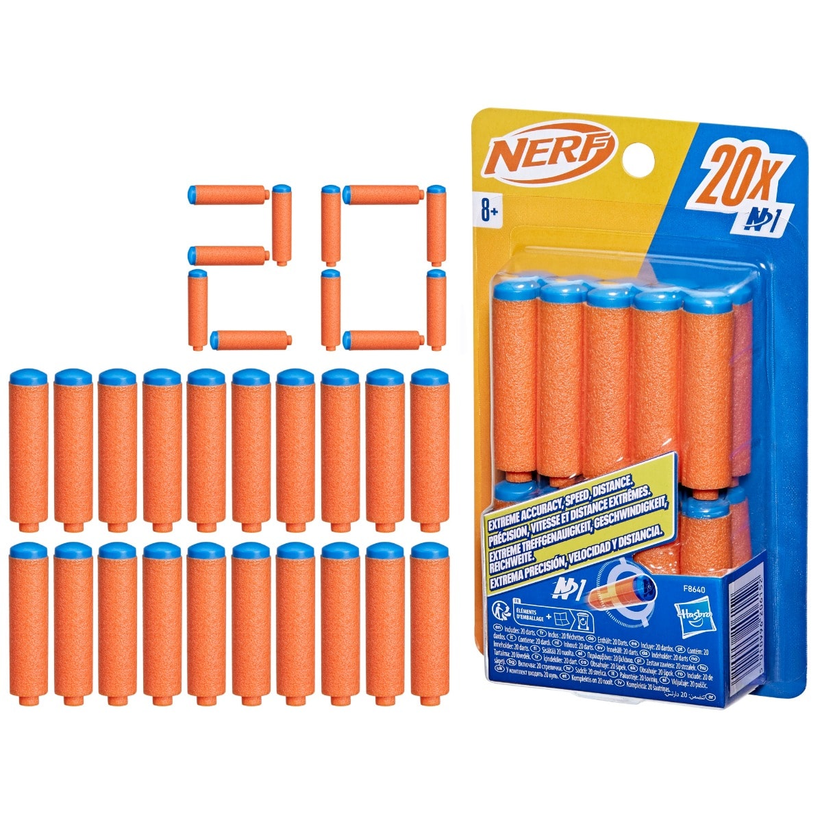 Set 20 de sageti de spuma, Nerf, F8640
