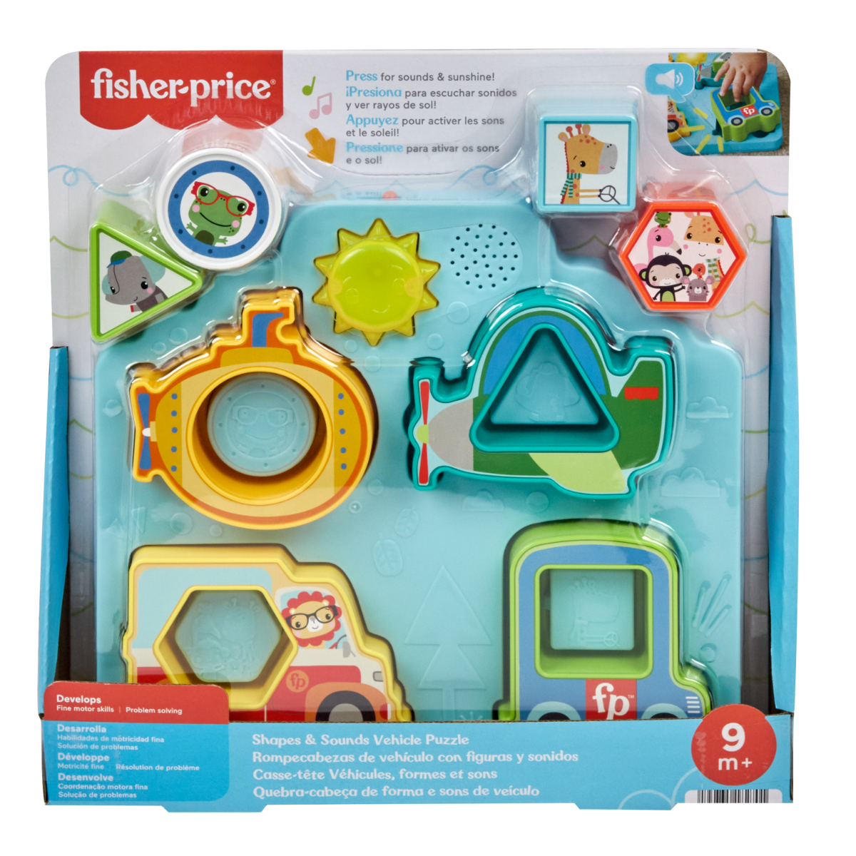 Set cu forme si vehicule cu sunete, Fisher Price, HRP31