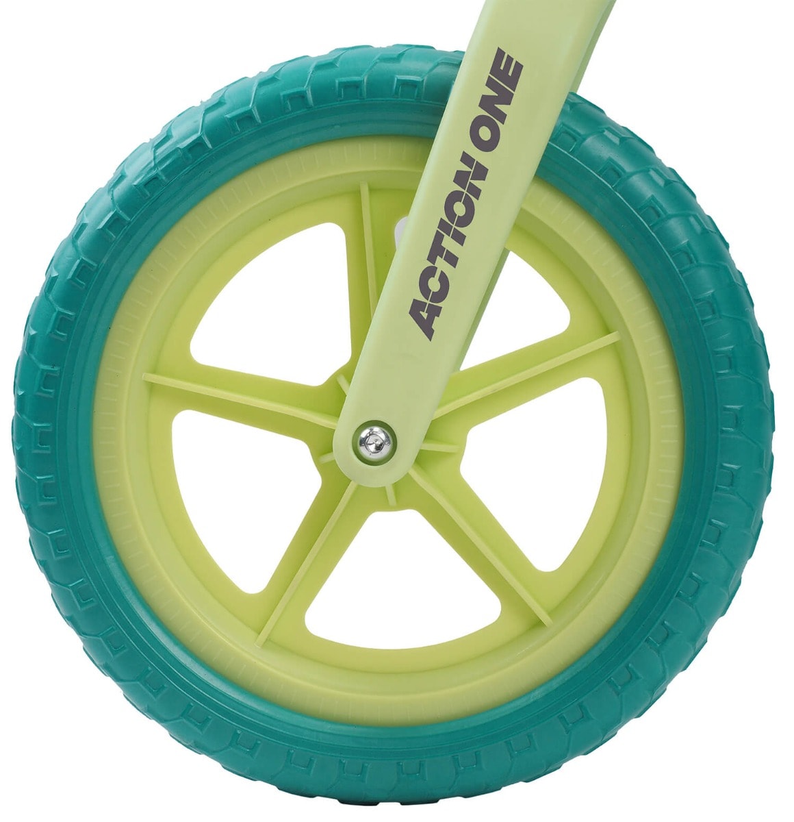 Bicicleta fara pedale pentru copii 2-5 ani, Action One Spiky, 12 inch, Verde