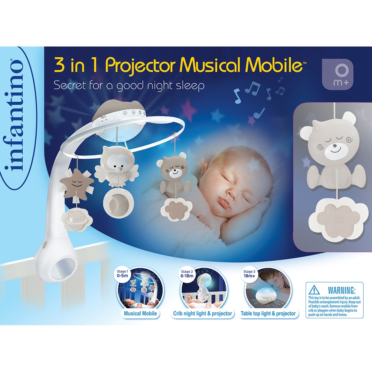 Carusel muzical cu proiector 3in1, B Kids