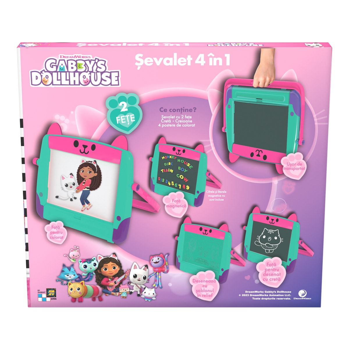 Tabla de desen, Gabbys Dollhouse, Sevalet 4 in 1