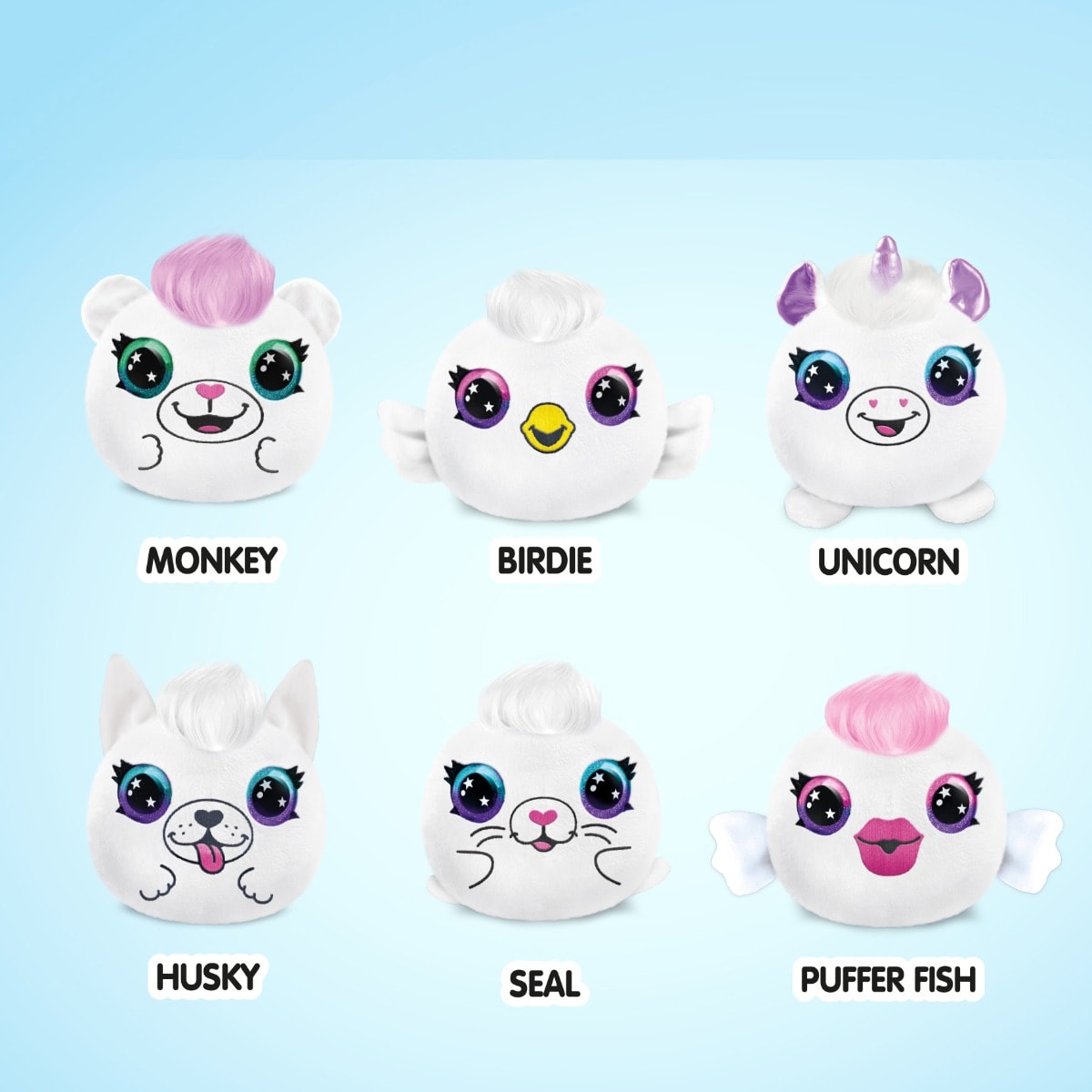 Set 2 mini jucarii de plus surpriza, Airbrush Plush, Mini Mystery