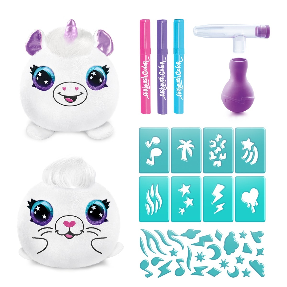 Set 2 mini jucarii de plus surpriza, Airbrush Plush, Mini Mystery