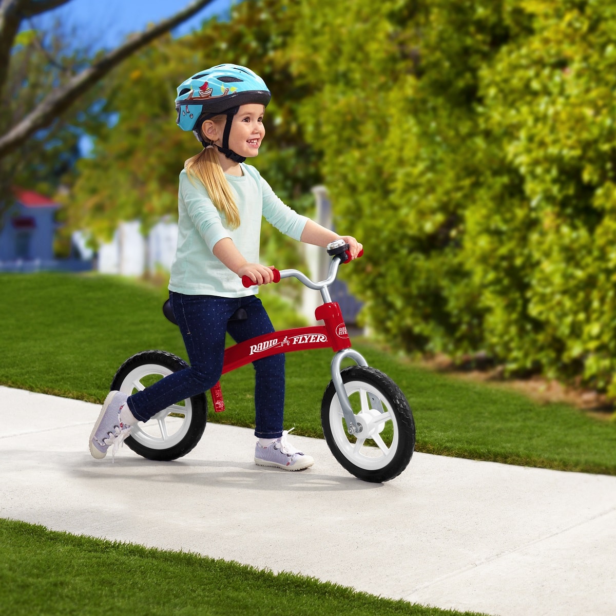 Bicicleta fara pedale Radio Flyer Glide and Go Balance Bike, Rosu