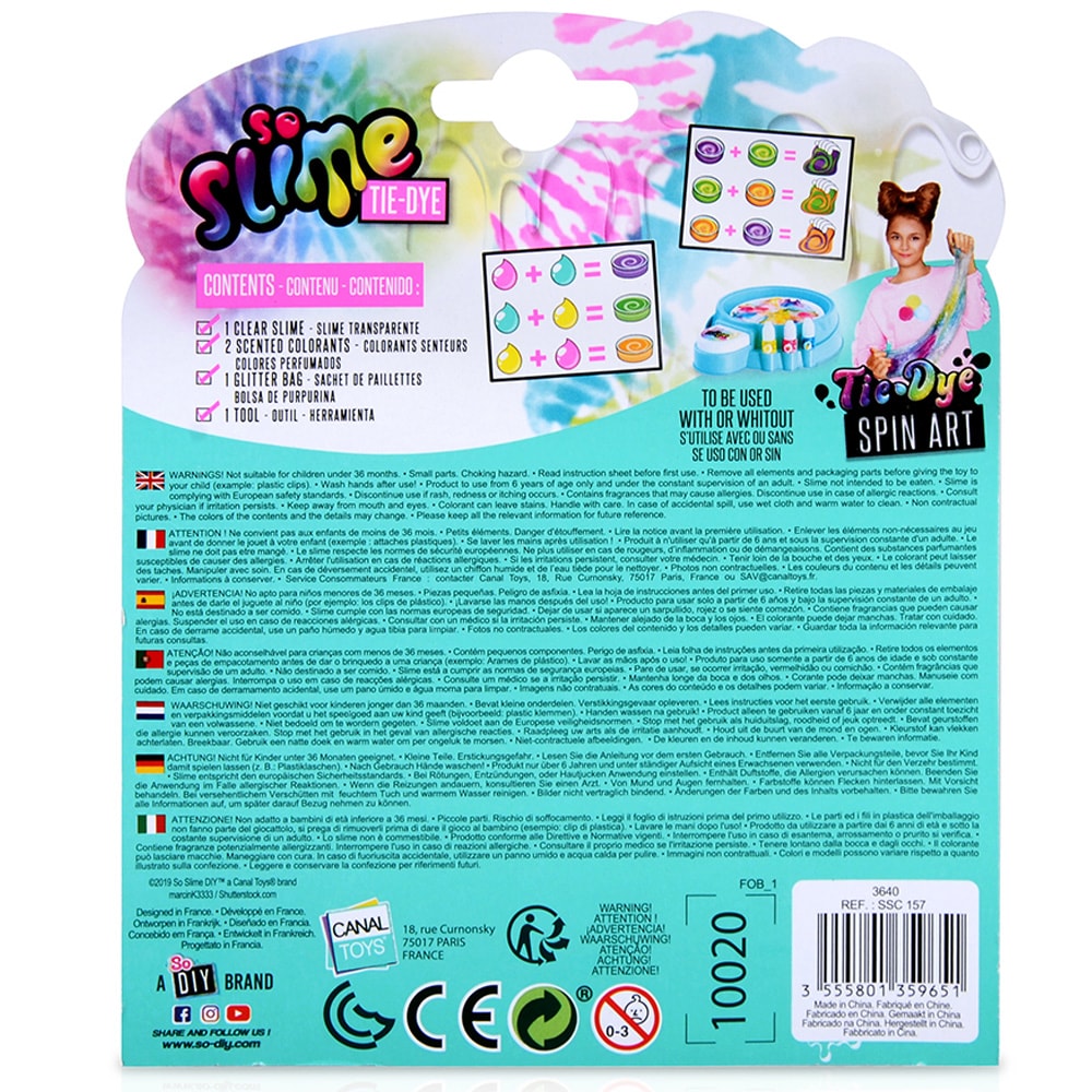 Set de joaca creativ, Slime Tie Dye, Creeaza-ti propriul slime