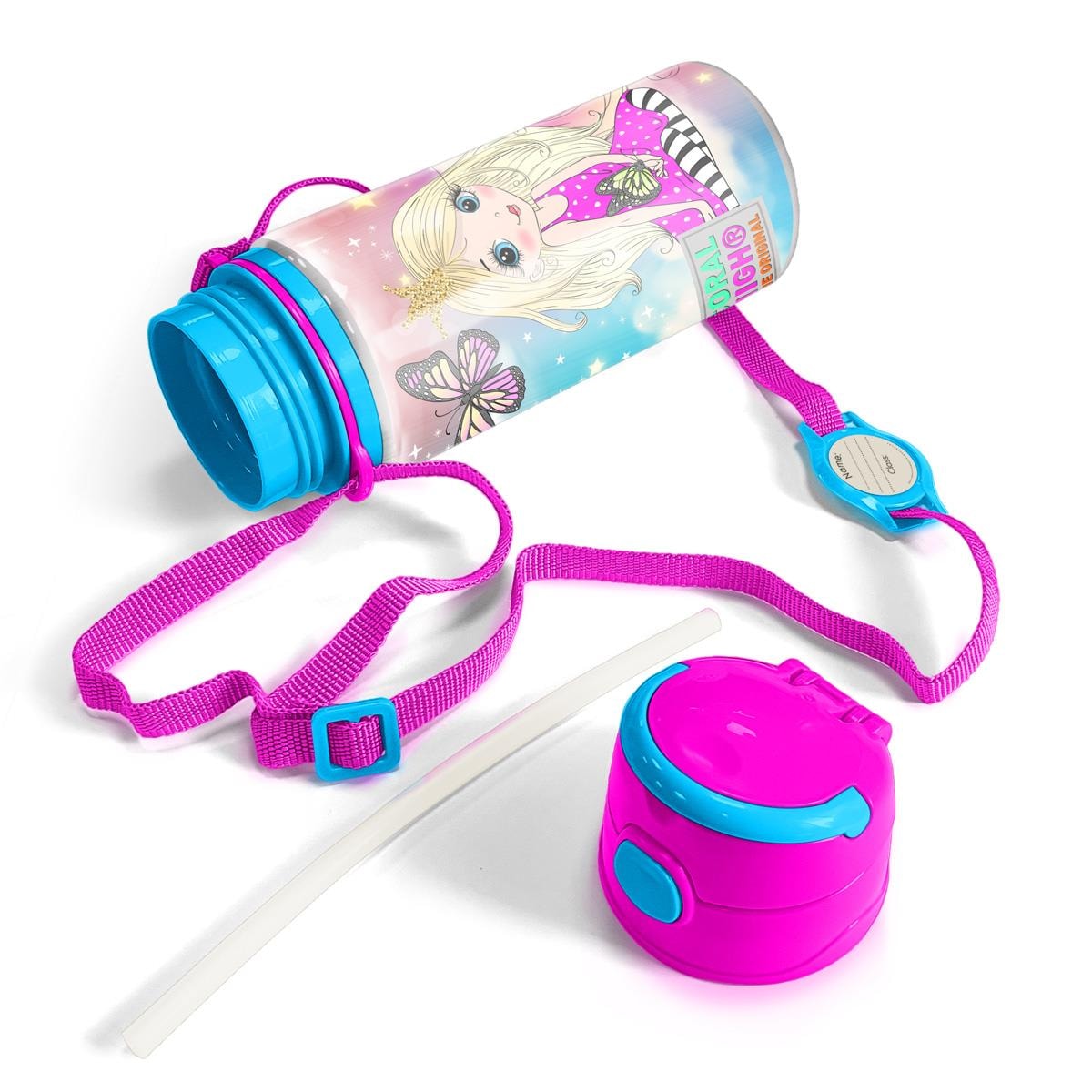 Termos cu pai, 600 ml, Coral High, model unicorn si zana